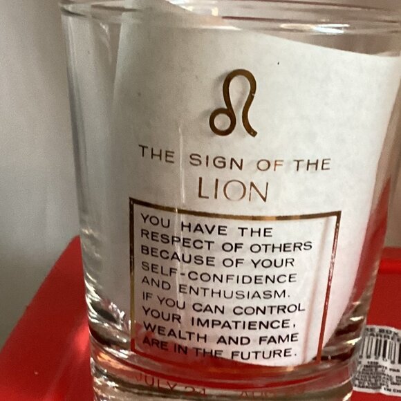 Vintage Anchor Hocking Leo Zodiac Glass | Mid-Century Astrological Barware - Picture 2 of 2